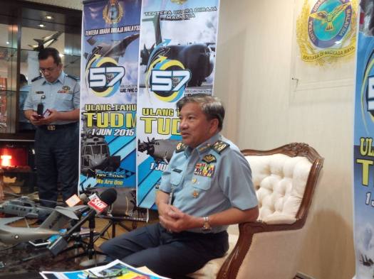 The Chief of the Royal Malaysian Air Force, General Dato' Sri Roslan bin Saad TUDM at the recent RMAF's 57th Anniversary press conference