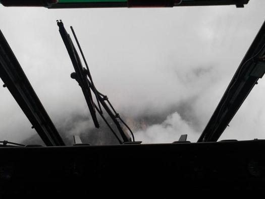 Visibility from a rescue chopper headed towards Mount Kinabalu - courtesy of @ayaqjagung on Twitter