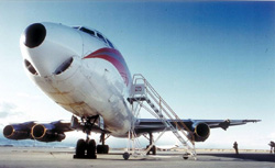 The DC-8 of the American International Airways that lost an engine - courtesy of University Corporation for Atmospheric Research