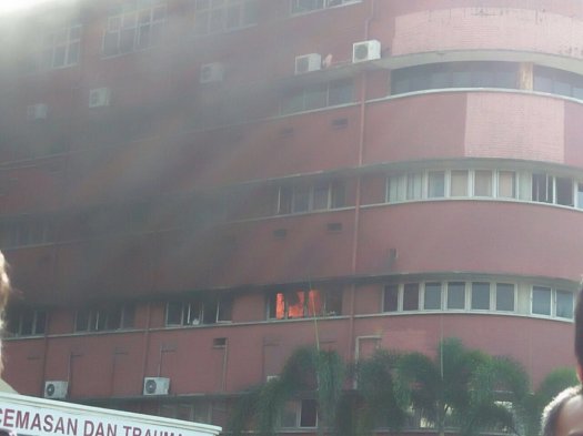 The ICU Ward on the 2nd floor of the HSA on fire. Six people lost their lives in the tragedy