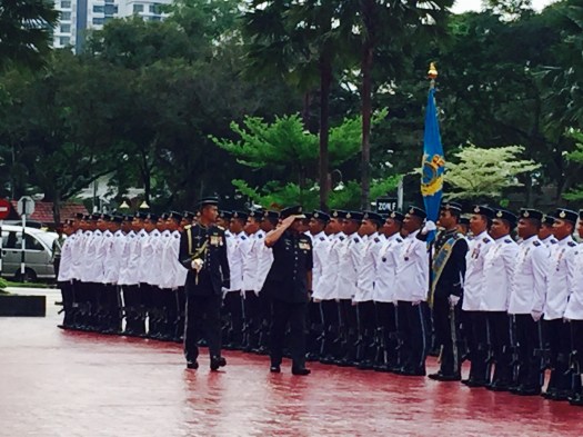 General Affendi saluting the RMAF colour