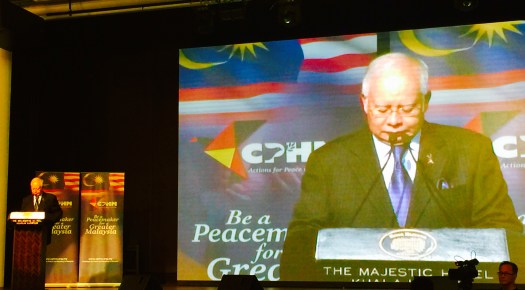 Prime Minister Najib Razak delivering his keynote address